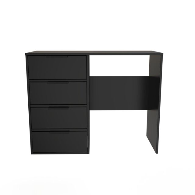 Ready Assembled 2 U Fuji 4 Drawer Vanity (Ready Assembled) in Black - image 1
