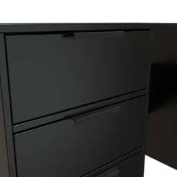 Ready Assembled 2 U Fuji 4 Drawer Vanity (Ready Assembled) in Black - thumbnail 4