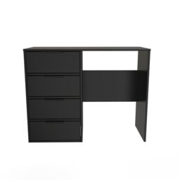Ready Assembled 2 U Fuji 4 Drawer Vanity (Ready Assembled) in Black - thumbnail 1