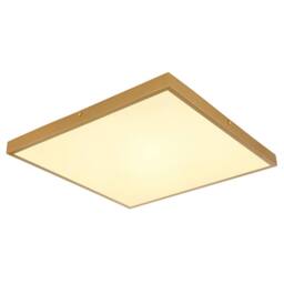 Netlighting Tibey 45cm Square Flush Ceiling Light BrassColoured Matt LED 3000K in Bronze