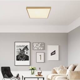 Netlighting Tibey 45cm Square Flush Ceiling Light BrassColoured Matt LED 3000K in Bronze - thumbnail 5