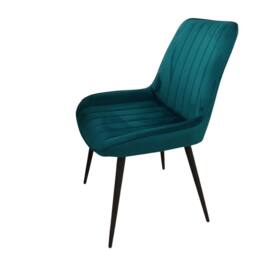 Stratus Interiors Dido Teal Velvet Dining Chair - Stylish Modern Upholstered Seating - thumbnail 2