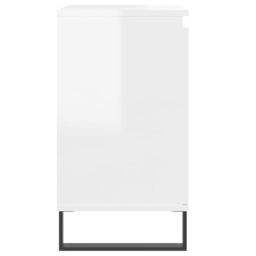 Berkfield Home Bathroom Cabinet High Gloss White 58x33x60 cm Engineered Wood - Size: 58 x 33 x 60 cm - thumbnail 6
