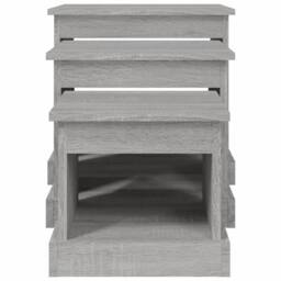 Berkfield Home Nesting Tables 3 pcs Grey Sonoma Engineered Wood - thumbnail 6