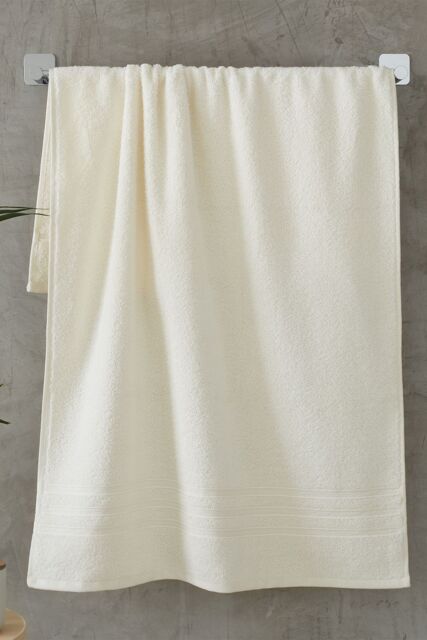 Catherine Lansfield 'Zero Twist' Cotton Bath Sheet Pair in Cream - image 1