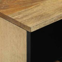 Berkfield Home TV Cabinet - 70x33.5x46 cm, Solid Mango Wood in Brown - Size: 70x33.5x46 cm - thumbnail 6