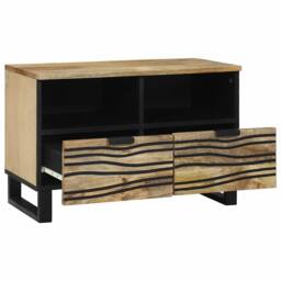 Berkfield Home TV Cabinet - 70x33.5x46 cm, Solid Mango Wood in Brown - Size: 70x33.5x46 cm - thumbnail 1