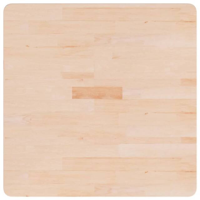 Berkfield Home Square Table Top 70x70x4 cm Untreated Solid Wood Oak in Light Beige - Size: 70 x 70 x 4 cm - image 1