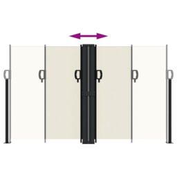 Berkfield Home Retractable Side Awning Cream 140x600 cm - thumbnail 5