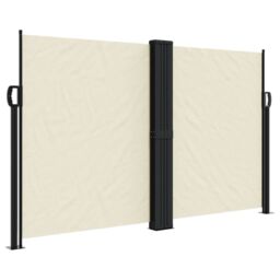 Berkfield Home Retractable Side Awning Cream 140x600 cm - thumbnail 2