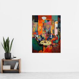 "Artery8 The Cocktail Party Modern Colourful Abstract Kitsch Extra Large XL Wall Art Poster Print - Size: W24"" x H32""" - thumbnail 4
