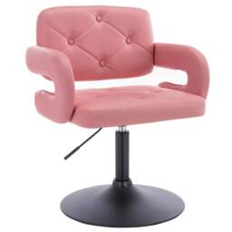 VOGREX Pink Swivel Hairdressing Salon Chair - thumbnail 1