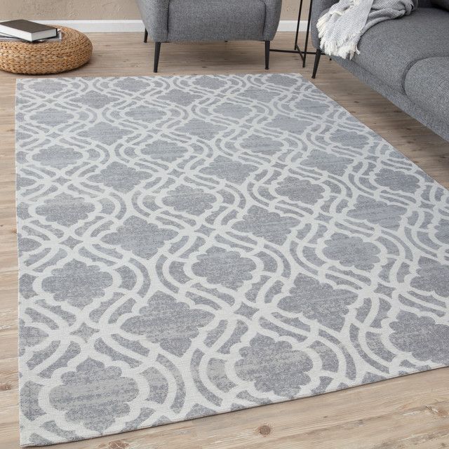 THE RUGS Washable Rugs for Living Room Kitchen Bedroom Trellis Design Different Colours Machine Washable Area Rugs & Runners - Size: 200 cm x 290 cm - image 1