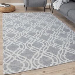 THE RUGS Washable Rugs for Living Room Kitchen Bedroom Trellis Design Different Colours Machine Washable Area Rugs & Runners - Size: 200 cm x 290 cm - thumbnail 1