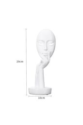 Living and Home 29x10cm White Living Room Accessories Ornaments Resin Meditation Figurine for Home, Office & Study Décor - Size: 29x10 cm - thumbnail 4