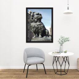 "Artery8 Wall Art Print Landmark Edinburgh Scotland Greyfriars Bobby Skye Terrier Art Large Framed Wall Décor Art in Black - Size: W18"" x H24""" - thumbnail 2