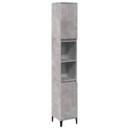 Berkfield Home 3 Piece Bathroom Furniture Set Concrete Grey Engineered Wood - thumbnail 4