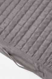 Homescapes Suede Orthopaedic Foam Armchair Booster Cushion in Grey - Size: 50 cm x 50 cm - thumbnail 4