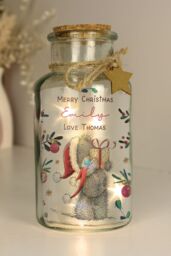 Personalised Memento Company Personalised Me To You® Cosy Winter LED Jar in Clear - thumbnail 4