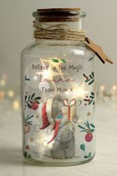 Personalised Memento Company Personalised Me To You® Cosy Winter LED Jar in Clear - thumbnail 3