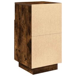 Berkfield Home Bedside Cabinets 2 pcs with 2 Drawers Smoked Oak 36x36x68 cm in Brown - Size: 36 x 36 x 68 cm - thumbnail 8