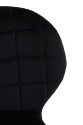 Orsina Warton Velvet Dining Chair in Black - thumbnail 5