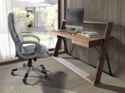 Angel Cerda Grey Leatherette Swivel Office Chair - thumbnail 4