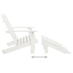 Berkfield Home Elegant 2-Seater Garden Adirondack Chair&Ottoman Fir Wood White - thumbnail 5