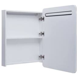 Berkfield Home LED Bathroom Mirror Cabinet 60x11x80 cm in White - Size: 60 x 11 x 80 cm - thumbnail 5
