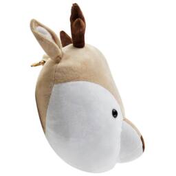Wyld and Coco Plush Deer Head Wall Decor - Beige Cotton Kids Room Accent - Size: W21 cm x H30 cm - thumbnail 5