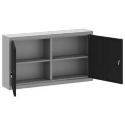 Berkfield Home Tool Cabinet Wall-Mounted Black 100x20x55 cm Steel - Size: 100 x 20 x 55 cm - thumbnail 5