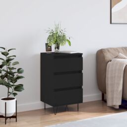 Berkfield Home Sideboard Black 40x35x70 cm Engineered Wood - Size: 40 x 35 x 70 cm - thumbnail 1