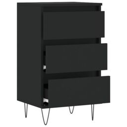 Berkfield Home Sideboard Black 40x35x70 cm Engineered Wood - Size: 40 x 35 x 70 cm - thumbnail 6