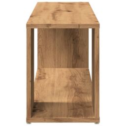 Berkfield Home TV Cabinet Artisan Oak 100x24x32 cm Engineered Wood in Brown - Size: 100 x 24 x 32 cm - thumbnail 5