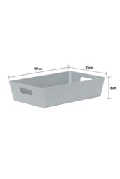 Wham Plastic Studio Basket 4.01 Rectangular in Grey - thumbnail 4