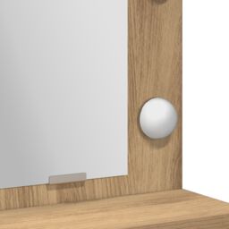 Berkfield Home LED Lighted Dressing Table in Artisan Oak, 50x41x135 cm in Brown - Size: 50 x 41 x 135 cm - thumbnail 8