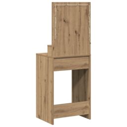 Berkfield Home LED Lighted Dressing Table in Artisan Oak, 50x41x135 cm in Brown - Size: 50 x 41 x 135 cm - thumbnail 6