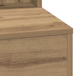 Berkfield Home LED Lighted Dressing Table in Artisan Oak, 50x41x135 cm in Brown - Size: 50 x 41 x 135 cm - thumbnail 7