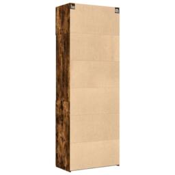 Berkfield Home Storage Cabinet Smoked Oak 80x42.5x225 cm Engineered Wood in Brown - thumbnail 8