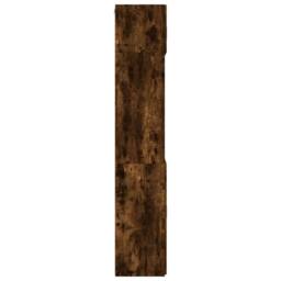 Berkfield Home Storage Cabinet Smoked Oak 80x42.5x225 cm Engineered Wood in Brown - thumbnail 7