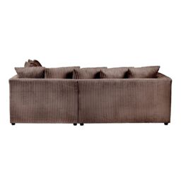 LUXURY LIFE Dylan Jumbo Cord Fabric Right Hand Facing Corner Sofa in Chocolate - thumbnail 3