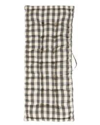 Dibor Traditional Grey Striped Summer Outdoor Garden Bench Cushion L112cm x W44cm - Size: Large - thumbnail 2