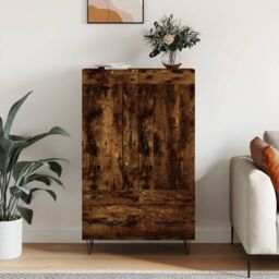 Berkfield Home Highboard Smoked Oak 69.5x31x115 cm Engineered Wood in Brown - thumbnail 1