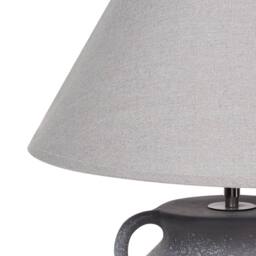 Wyld and Coco Grey Ceramic Table Lamp with Adjustable Linen Shade - thumbnail 6