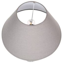 Wyld and Coco Grey Ceramic Table Lamp with Adjustable Linen Shade - thumbnail 5