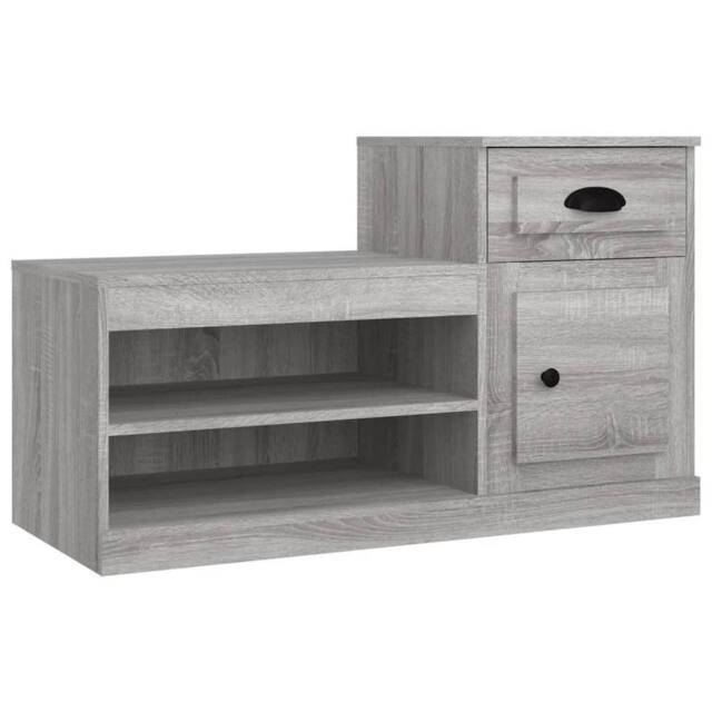 Berkfield Home Shoe Cabinet Grey Sonoma 100x42x60 cm Engineered Wood - Size: 100 x 42 x 60 cm - image 1