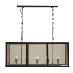Orsina Hampstead Black Finish Wide Pendant Light With Hints of Gold - thumbnail 4