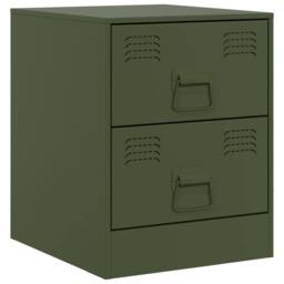 Berkfield Home Durable Bedside Cabinets 2 pcs Green 34.5x39x44 cm Steel - thumbnail 6