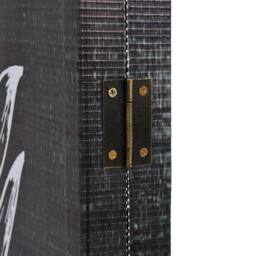 Berkfield Home Decorative Folding Room Divider 160x170 cm Feathers Black & White - thumbnail 1