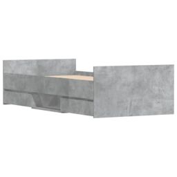 Berkfield Home Bed Frame with Headboard & Footboard Concrete Grey 90x200 cm - thumbnail 4